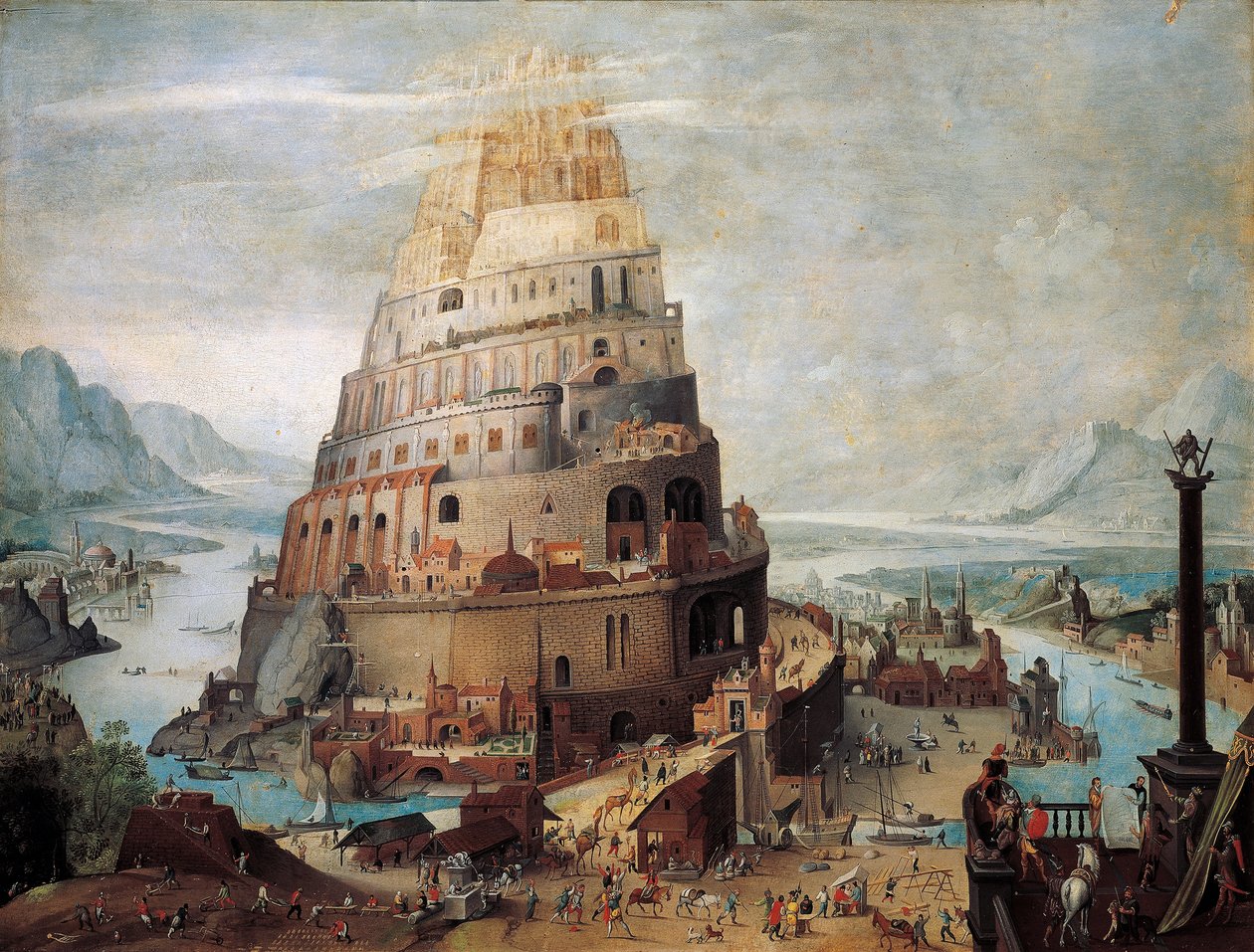 Construction of the Tower of Babel by Flemish School