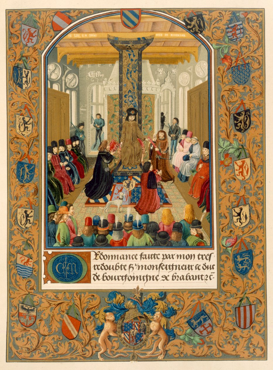 Duke Charles le Temeraire in the Midst of His Court with the Knights of the Order of the Golden Fleece by Flemish School