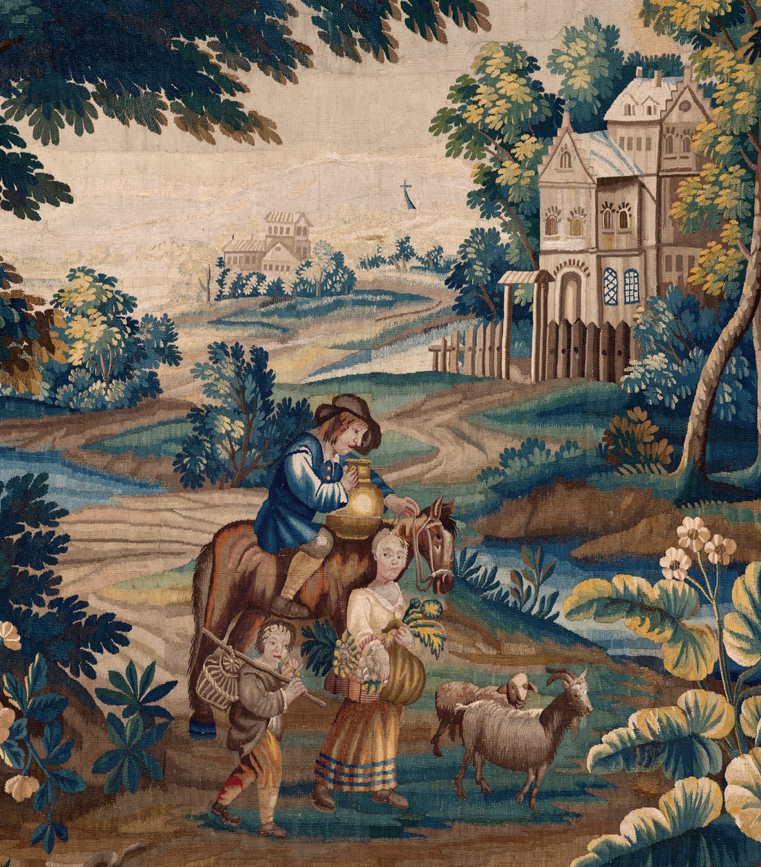 Flemish tapestry. End 17th century. Property of the church Sint-Walburgakerk Oudenaarde. by Flemish School
