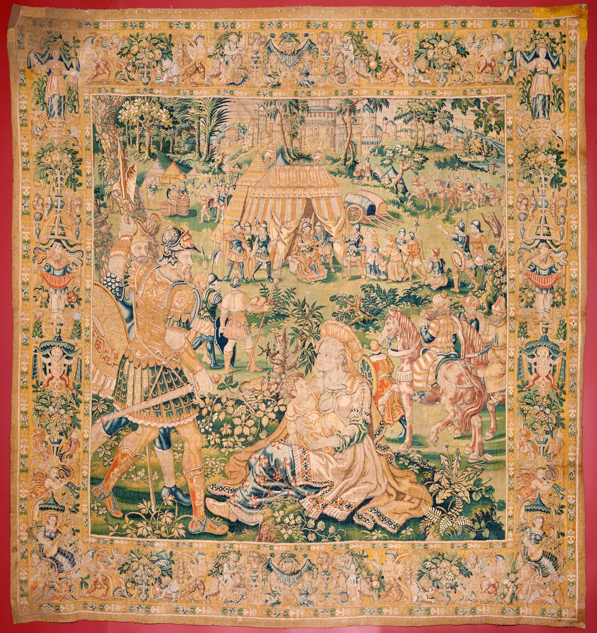 Flemish Tapestry. Series The Book of Judith. Judith before Holofernes. Fifth Tapestry in the Series. Manufacture Netherlands, Brussels(?). Second Half of the 16th Century. Fabric Wool. Location Church of Saint Nicholas of Bari by Flemish School