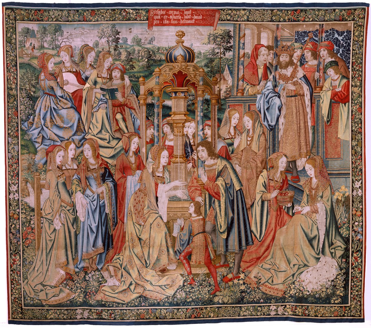 Bathsheba at Her Bath (Flemish Tapestry) by Flemish School