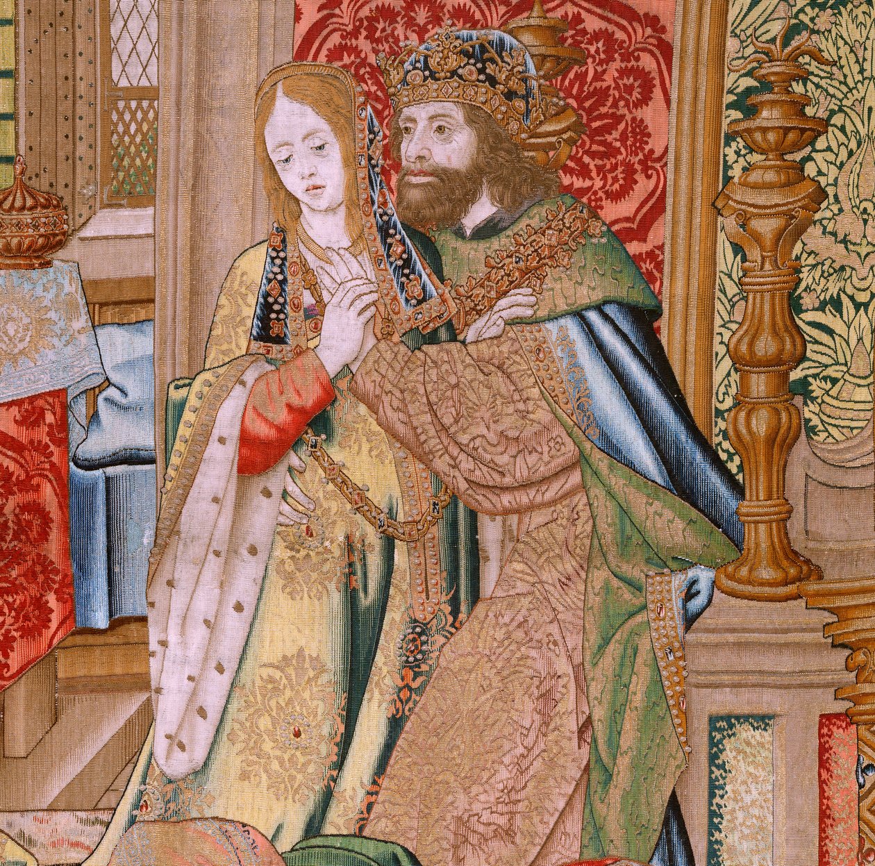 The History of David and Bathsheba. Marriage of David and Bathsheba. Second panel of the series. 1505 by Flemish School
