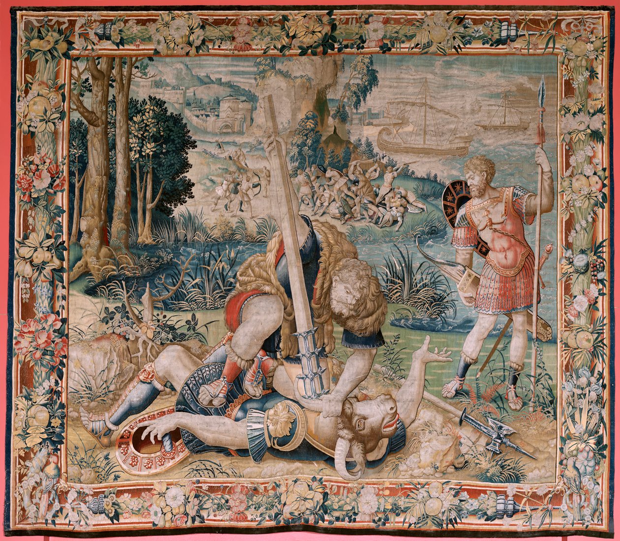 Hercules Battling the Minotaur (detail) by Flemish School
