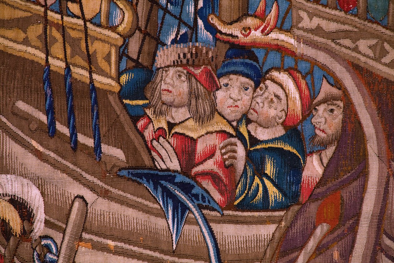 The Portugese in India: The Arrival in Calicut. Ca 1510 (detail) by Flemish School