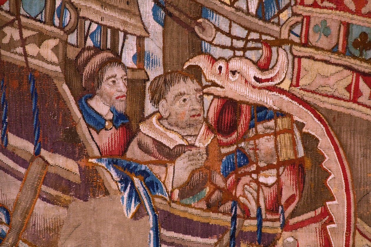 The Arrival in Calicut (detail) by Flemish School