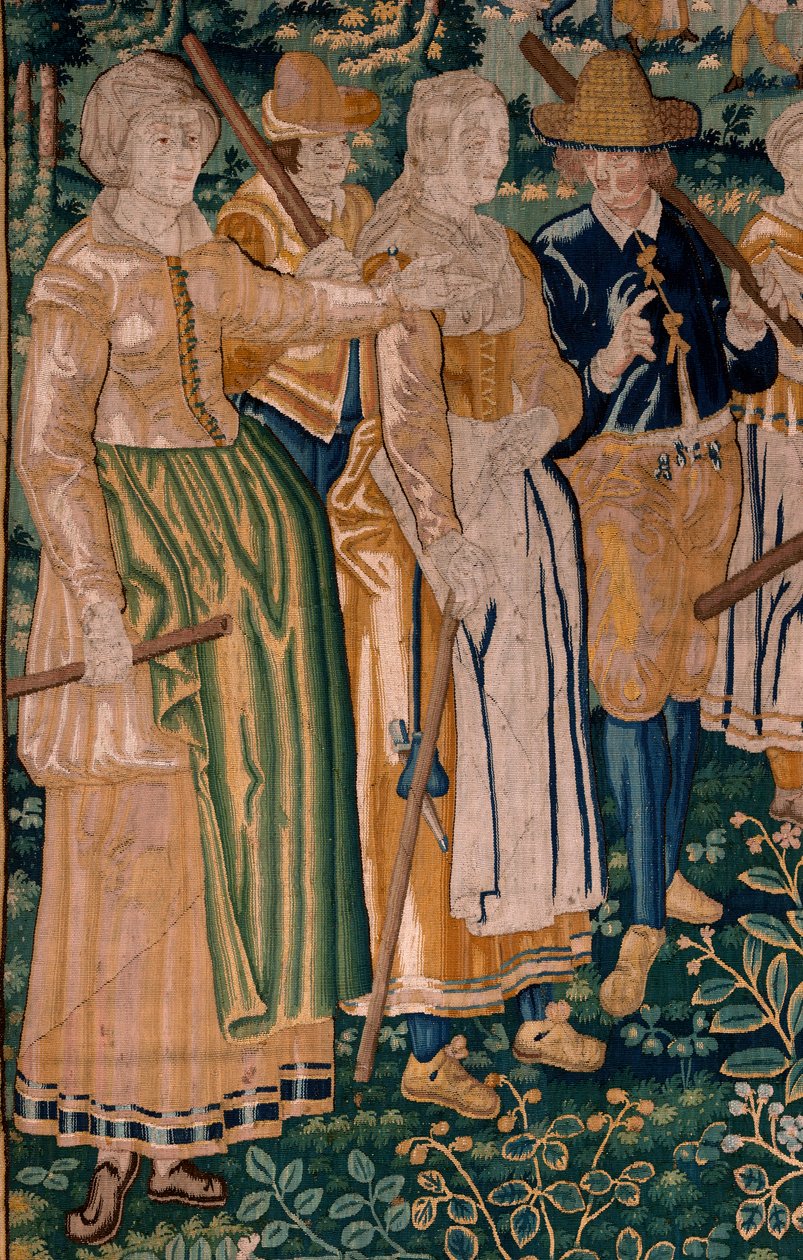 Flemish tapestry. The goose game. Atelier of Oudenaarde. 17th century by Flemish School