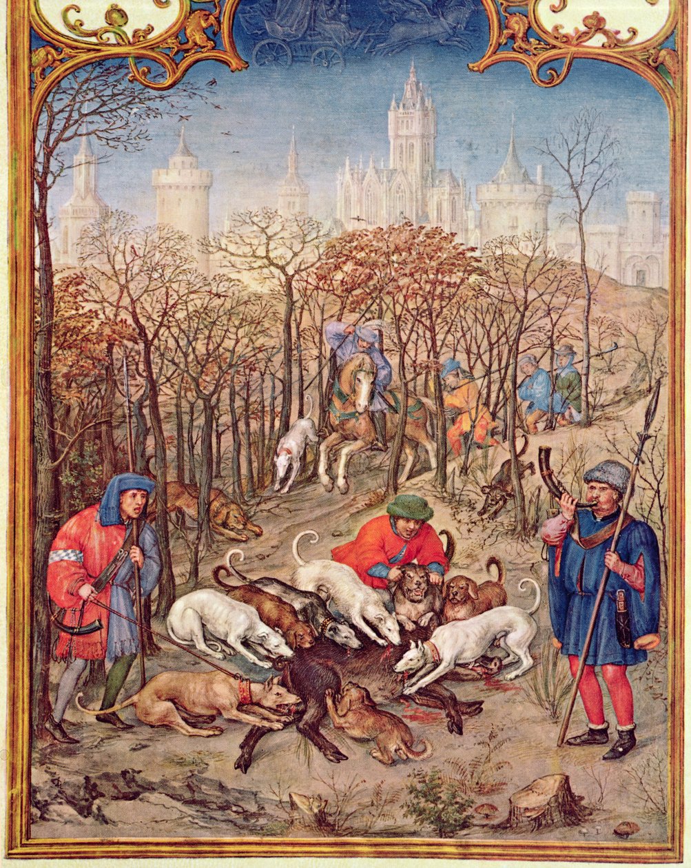 The Month of December: Hunting Wild Boar, from the Breviarium Grimani by Flemish School