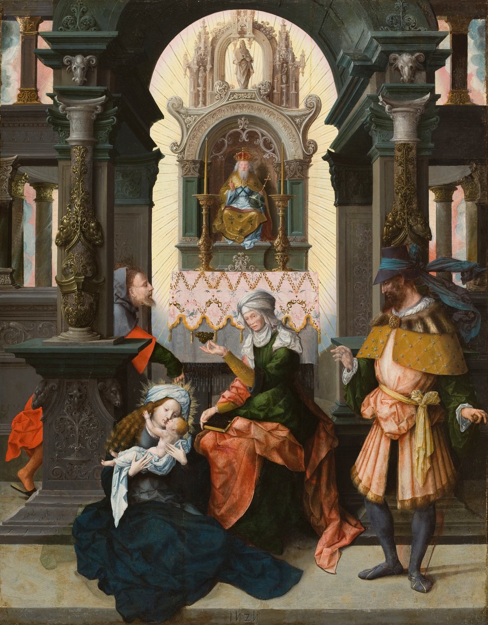 Holy Family with St. Anne and St. Joachim, 1525 by Flemish School