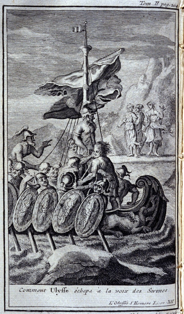 How Ulysses Escaped the Voice of the Sirens (Illustration for Book XII of the Odyssey of Homer) by Flemish School