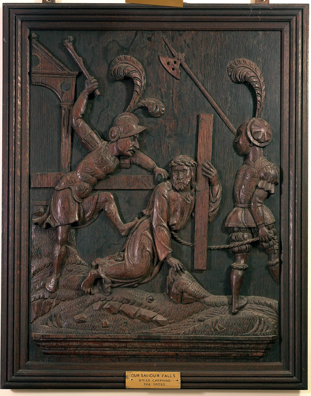 Our Saviour Falls while Carrying the Cross, from the chapel by Flemish School