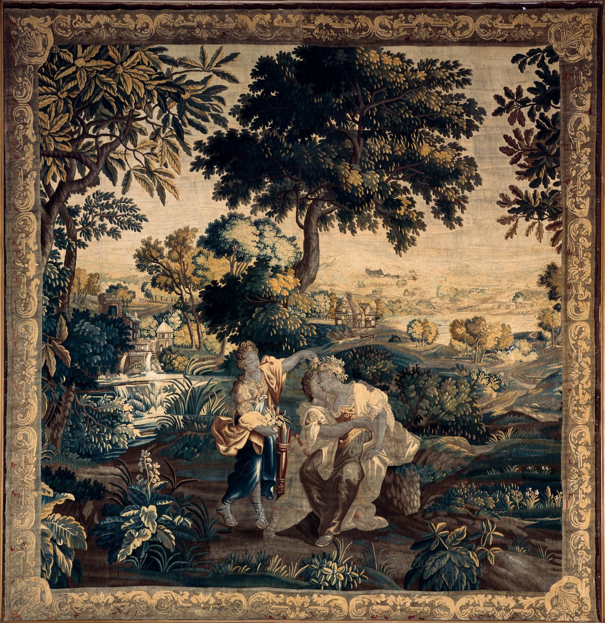 Amarilli and Mirtillo Crowned After the Kissing Contest (Flemish Tapestry) by Flemish School
