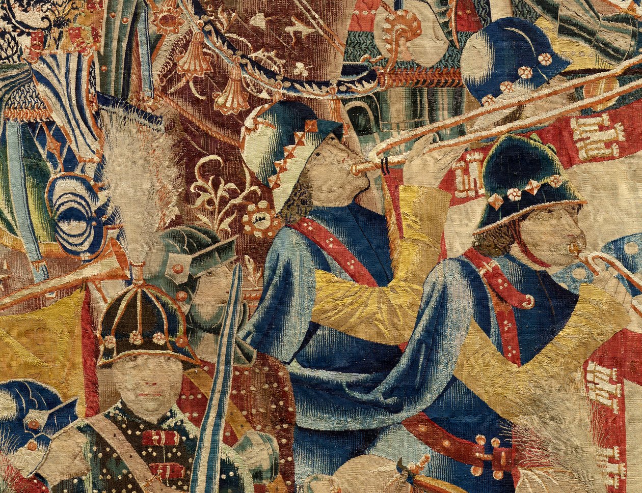 Parish museum of tapestries. Flemish tapestry. Take of Arcila. Series Conquests of king Alfonso I of Portugal. Tournai by Flemish School