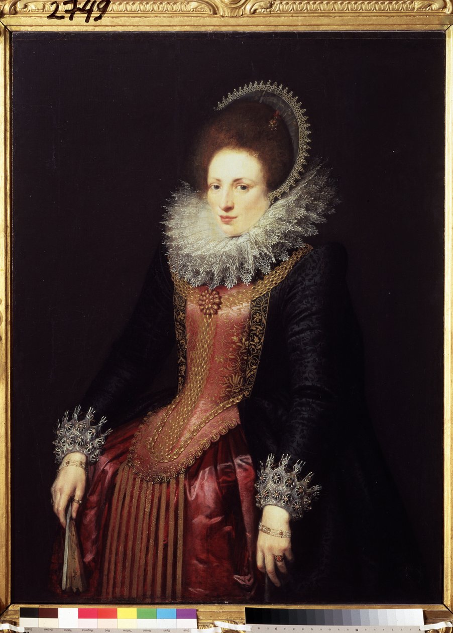 Portrait of a Lady with a Fan by Flemish School