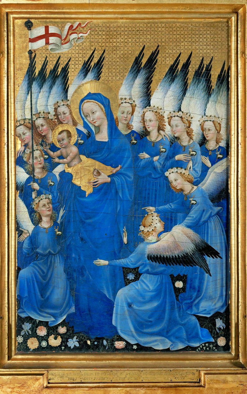 Saint Mary and the Choir of Angels, from the Wilton Diptych by Flemish School