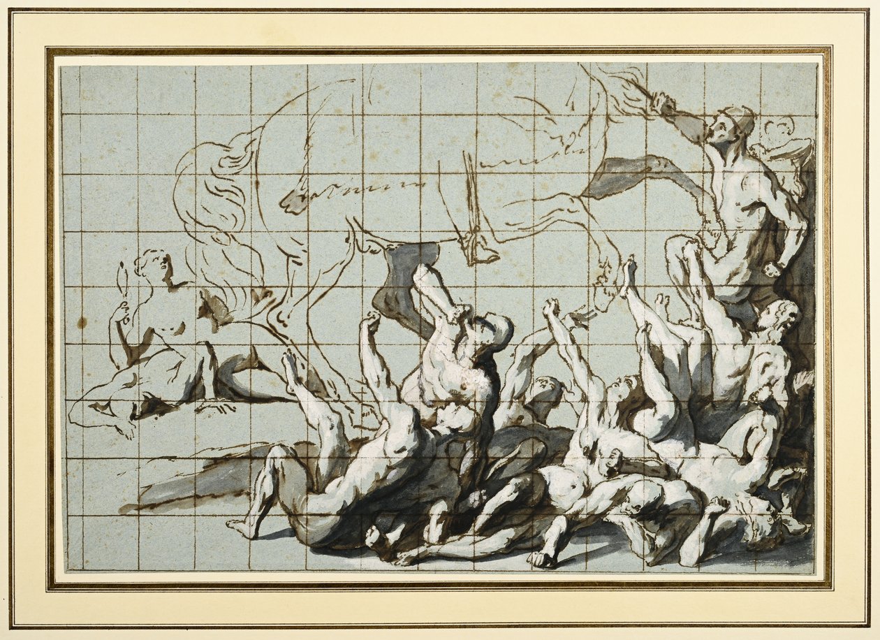 Study for the Church Militant trampling on Heresy by Flemish School