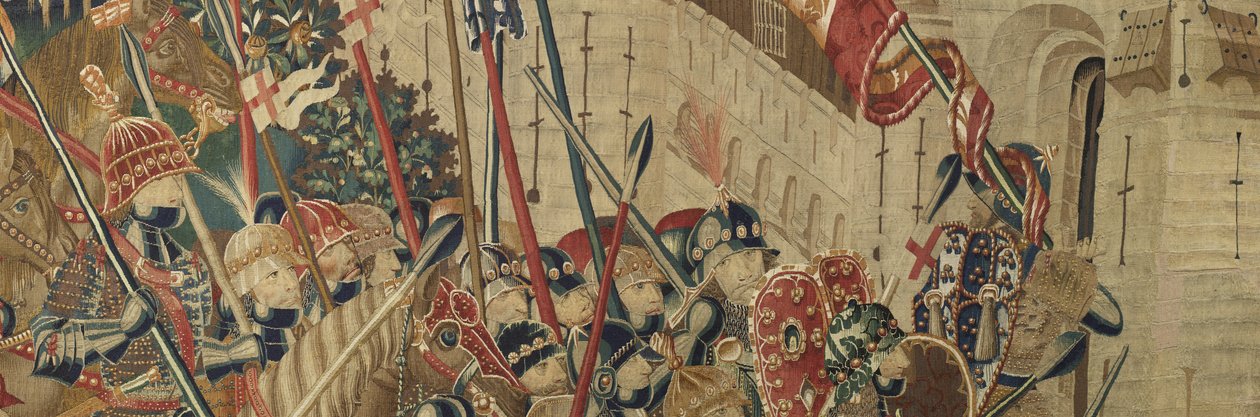 Tapestry Showing the Conquests of King Alfonso V of Portugal, Tournai (detail) by Flemish School