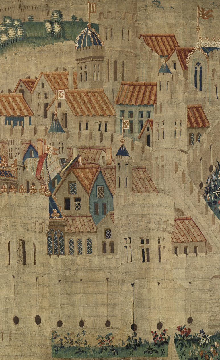 Tapestry Showing the Conquests of King Alfonso V of Portugal (Conquistas de Alfonso V de Portugal), Tournai (Detail) by Flemish School