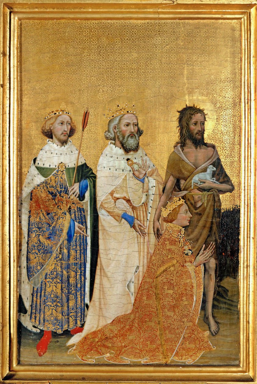The Wilton Diptych, (detail): King Richard II by Flemish School