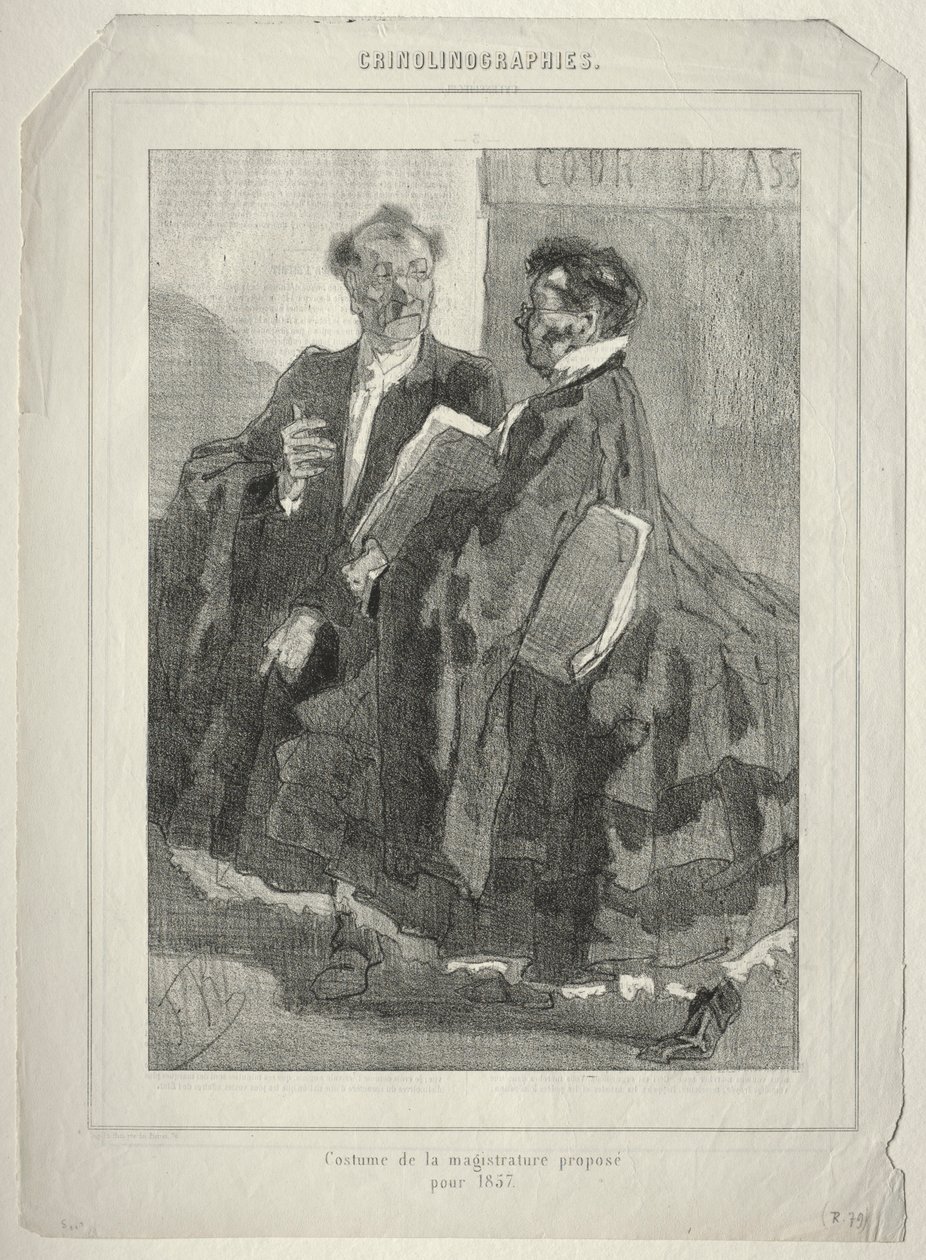 Crinolinographies. Costume of the Magistracy Proposed for 1857 by Félicien Rops