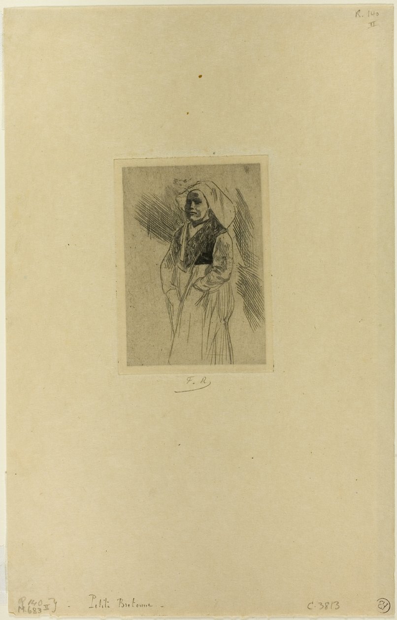 Young Breton Woman by Félicien Rops