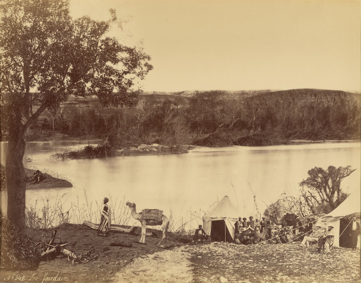 The Jordan River by Félix Bonfils