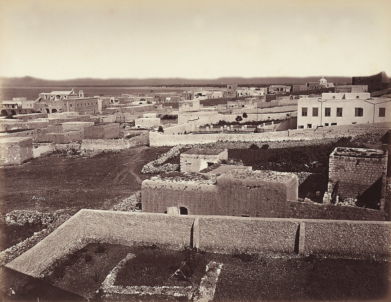 View of the city of Haifa, Israel by Félix Bonfils