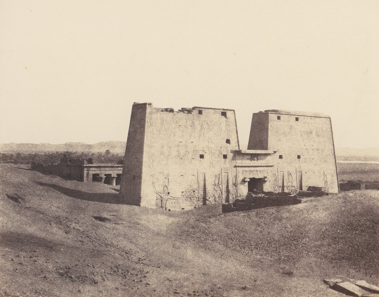 Edfou Apollonopolis Magna, General View of the Temple by Félix Teynard