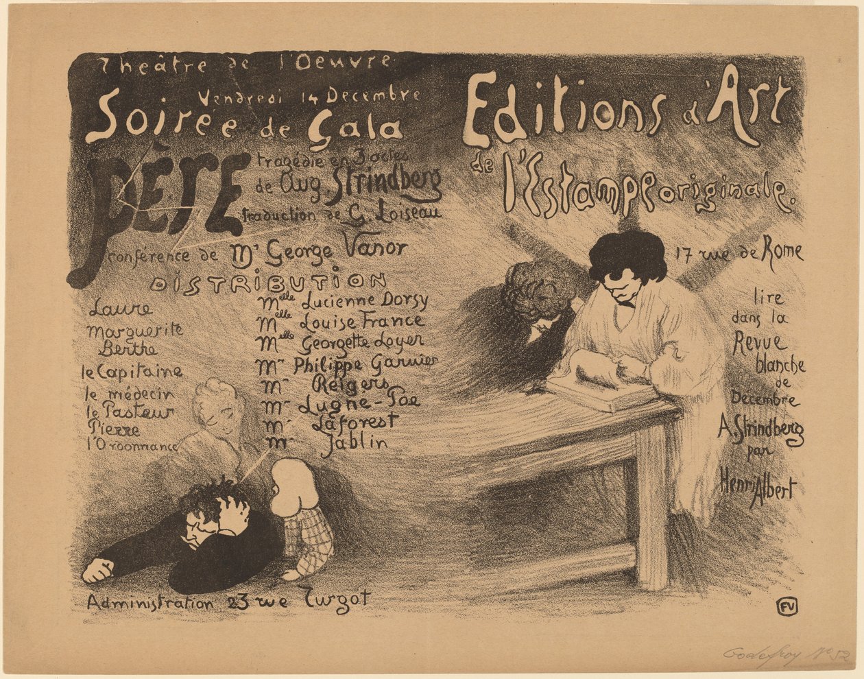 Père: tragedy in 3 acts by Aug. Strindberg, 1894 by Félix Vallotton