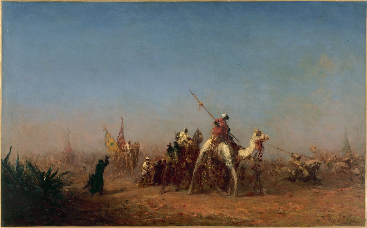 Caravan on the road to Mecca by Félix Ziem