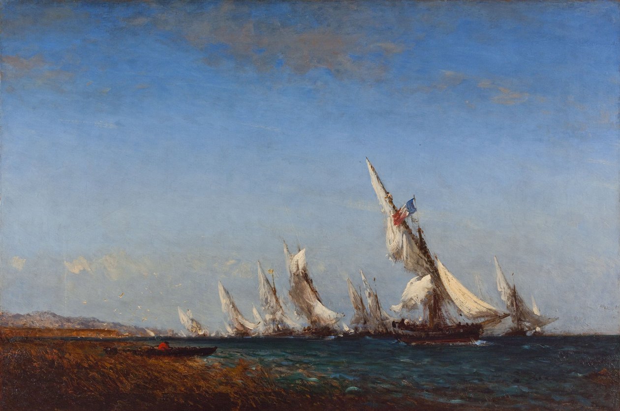 Fishermen return to Martigues, 2nd half of the 19th century by Félix Ziem