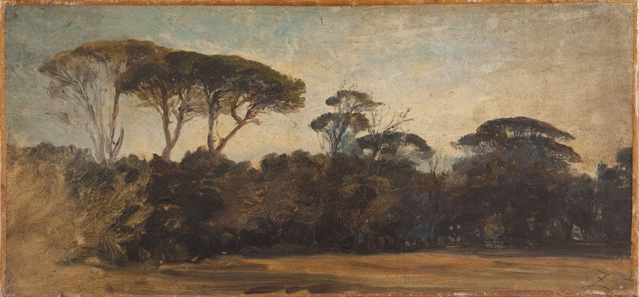 Umbrella Pines Near Naples by Félix Ziem