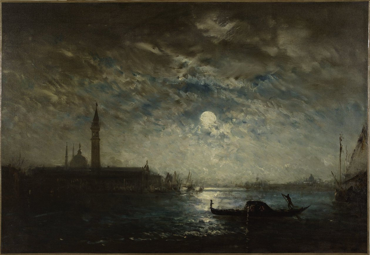 Venice and the Campanile in the Moonlight, between 1870 and 1890 by Félix Ziem