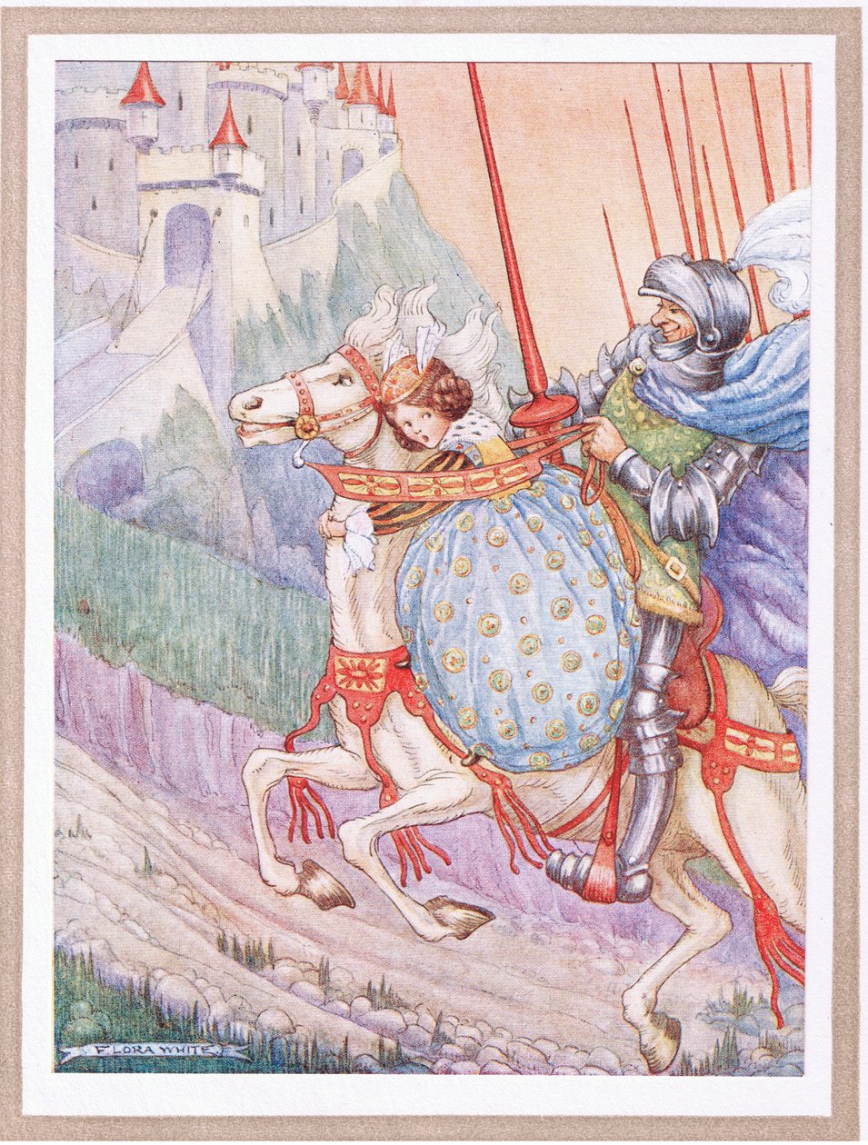 The Captain Galloped Away to a Castle on the Top of the Hill by Flora White
