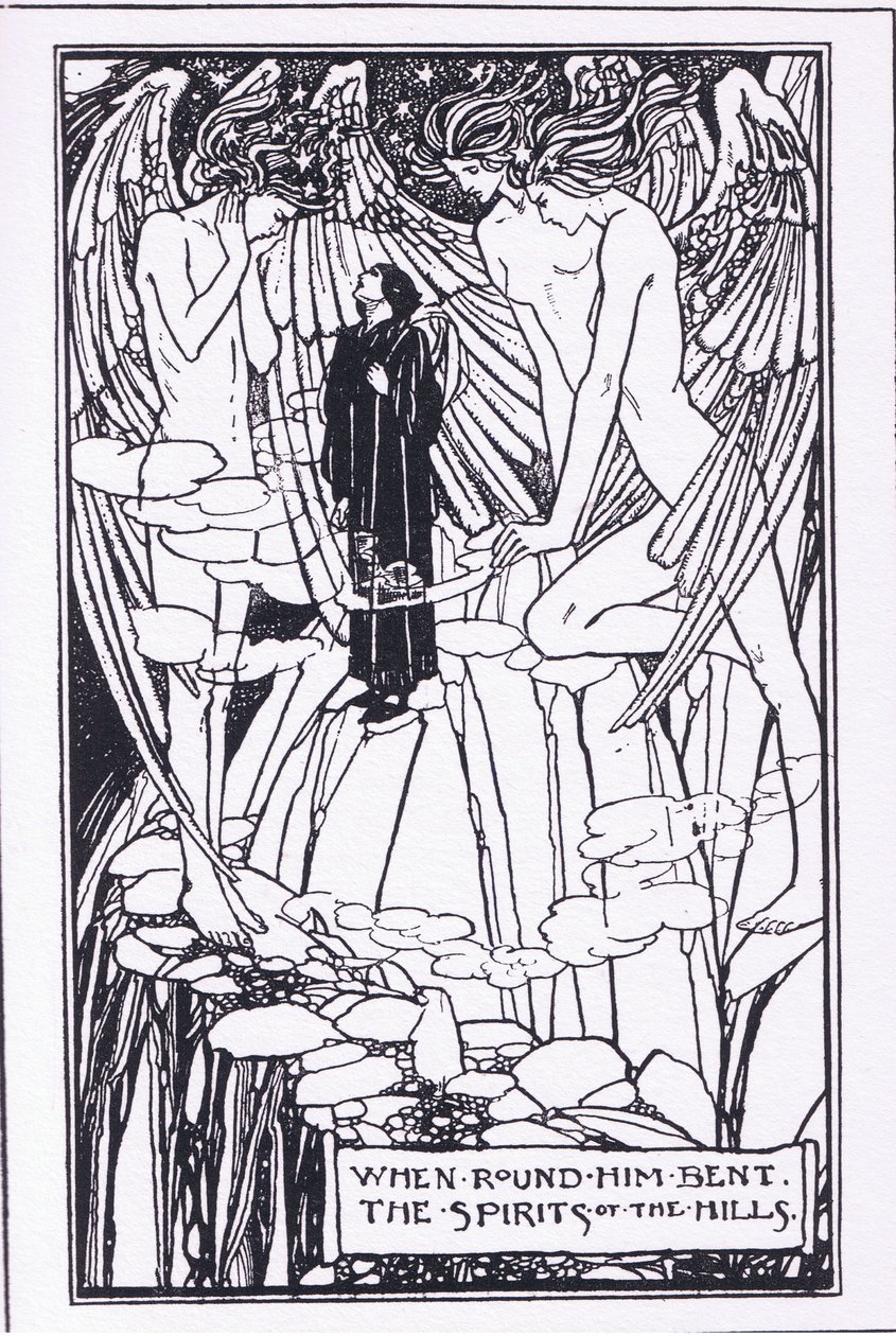 When round him bent the spirits of the hills (Guinevere) by Florence Harrison