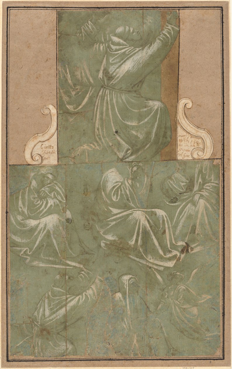 Studies of Saint Francis Kneeling and Other Figures by Florentine School