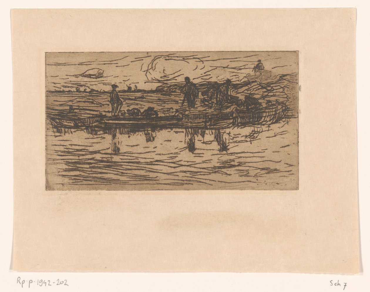 Landscape with Two Figures by the Water by Floris Verster