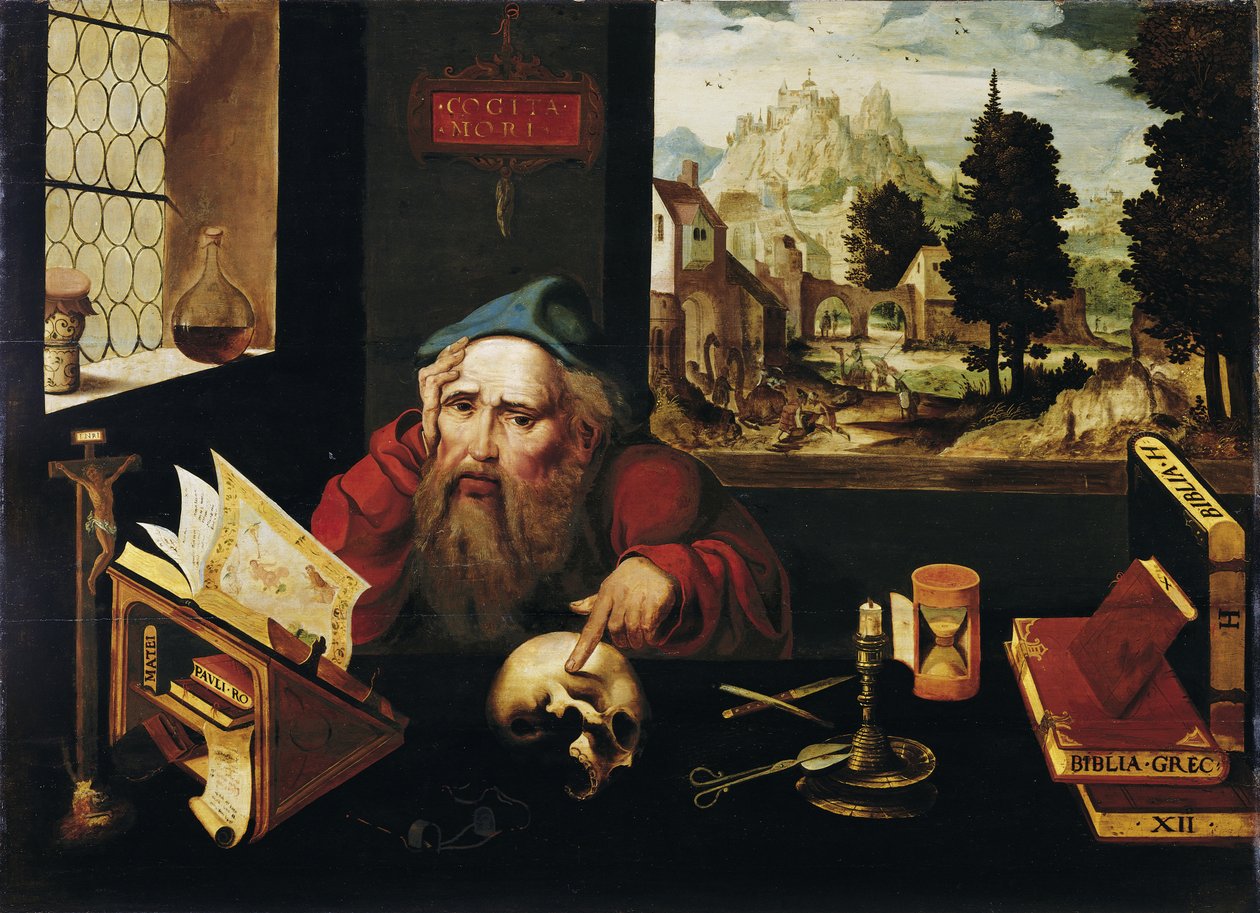 Saint Jerome in His Study by Follower of Joos van Cleve
