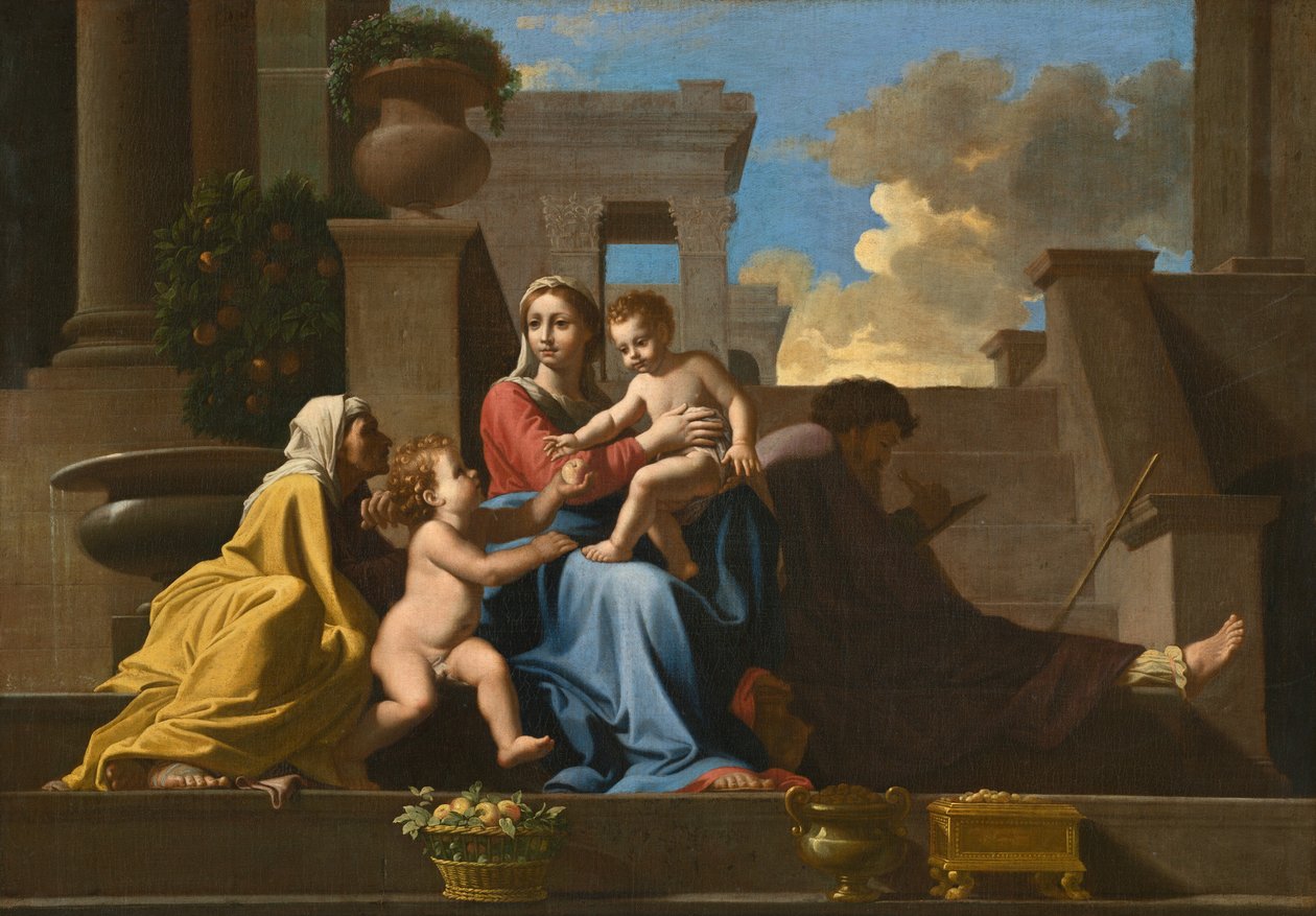The Holy Family on the Steps by Follower of Nicolas Poussin