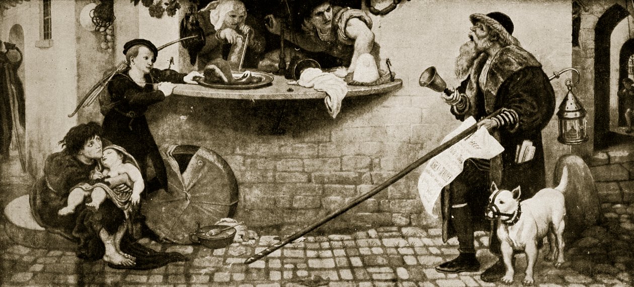 The Proclamation Regarding Weights and Measures, 1556, illustration from 