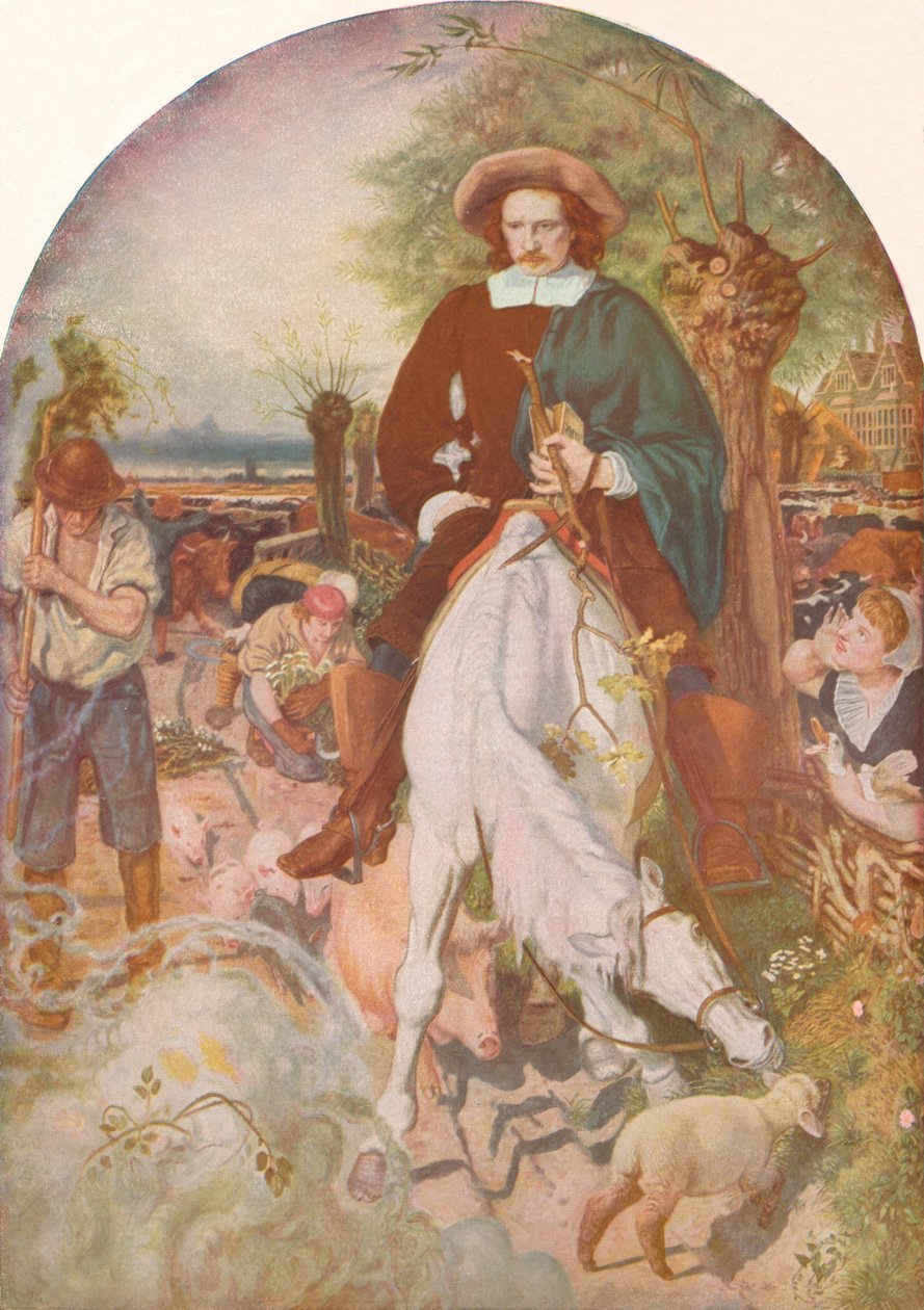 Cromwell on His Farm by Ford Madox Brown