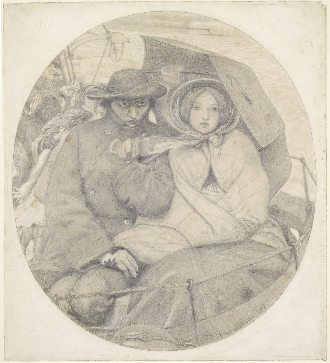 The Last of England - Cartoon by Ford Madox Brown