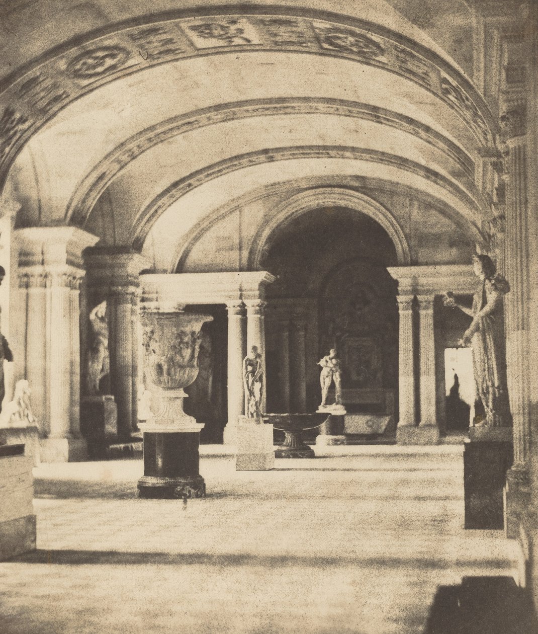 Salon of the Caryatides, Louvre, c. 1851 by Fortuné Joseph Petiot Groffier