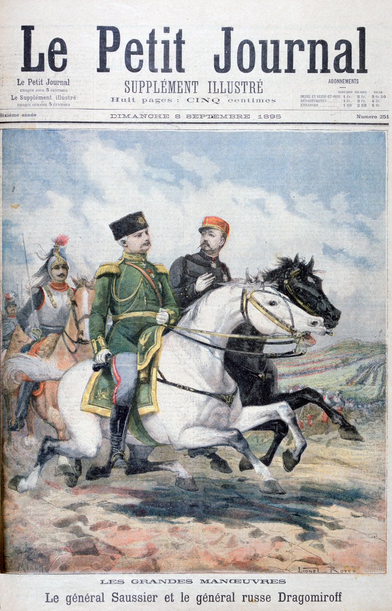 French General Saussier and Russian General Dragomirov by Fortuné Méaulle