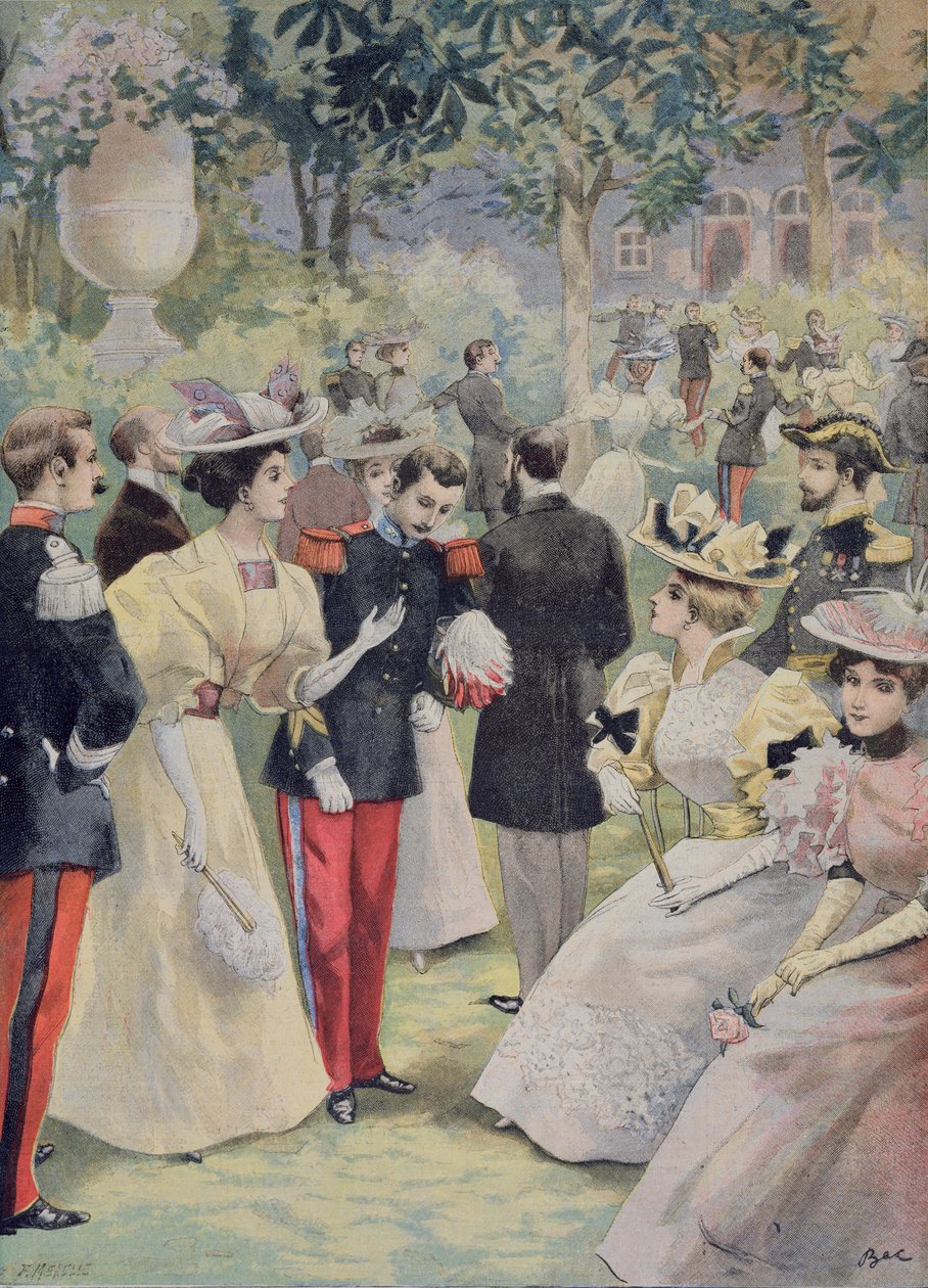 A Garden Party at the Elysee, illustration from 