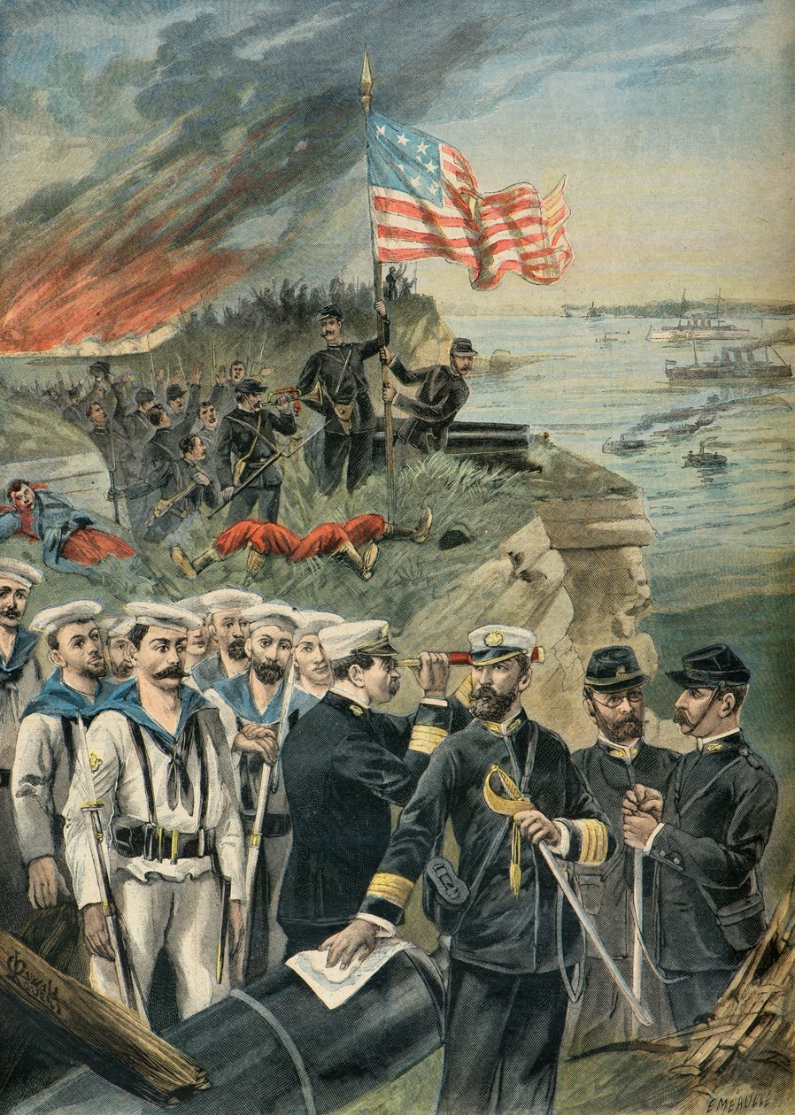 Landing of American Troops at Guantanamo, Spanish-American War in 1898 by Fortune Louis Meaulle