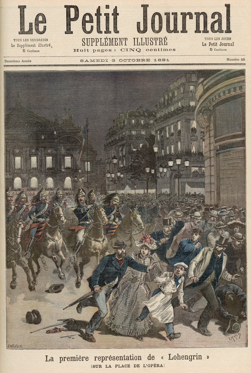 Riots in Paris objecting to the Performance of 