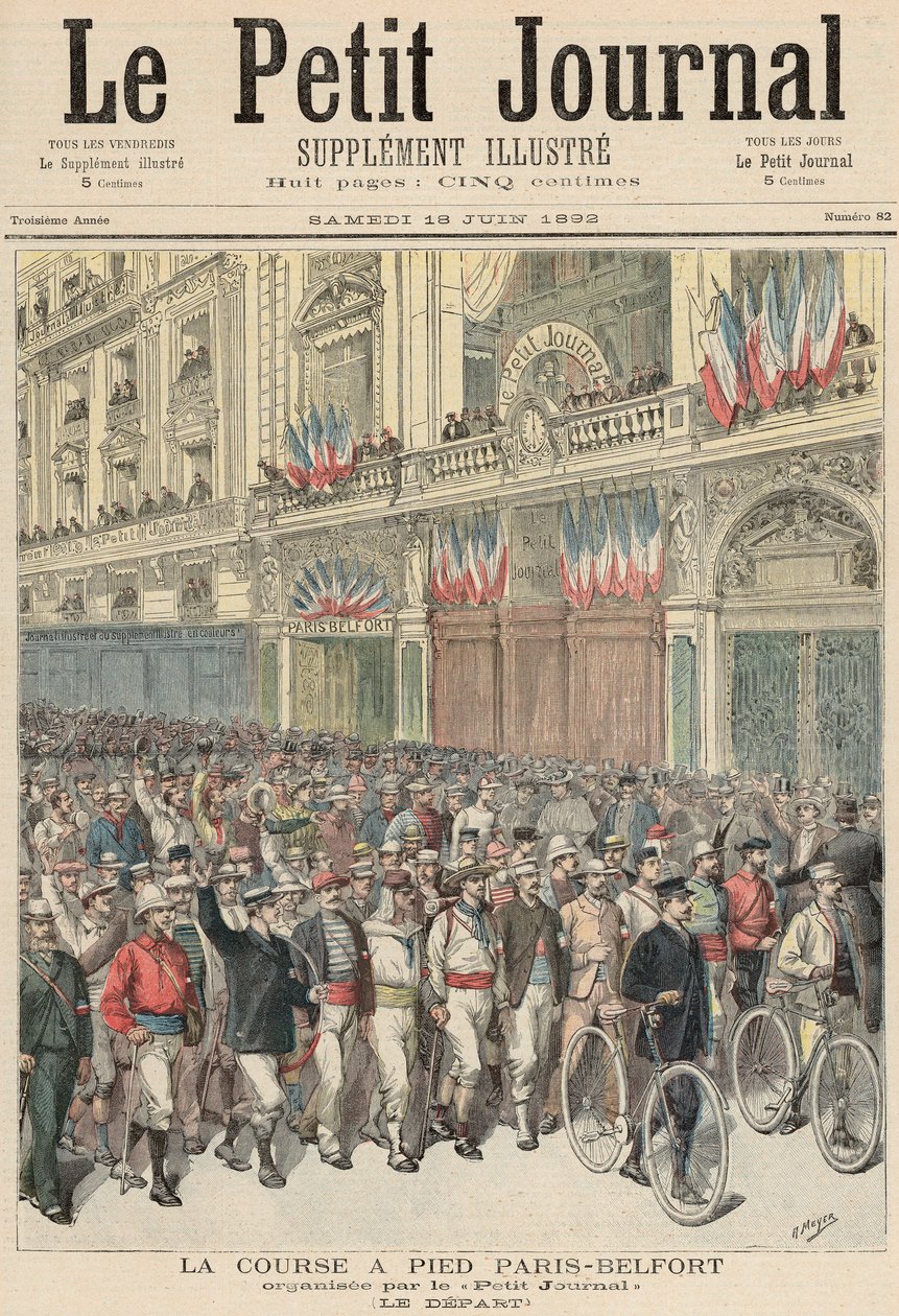 The Start of the Road Race from Paris to Belfort, from 