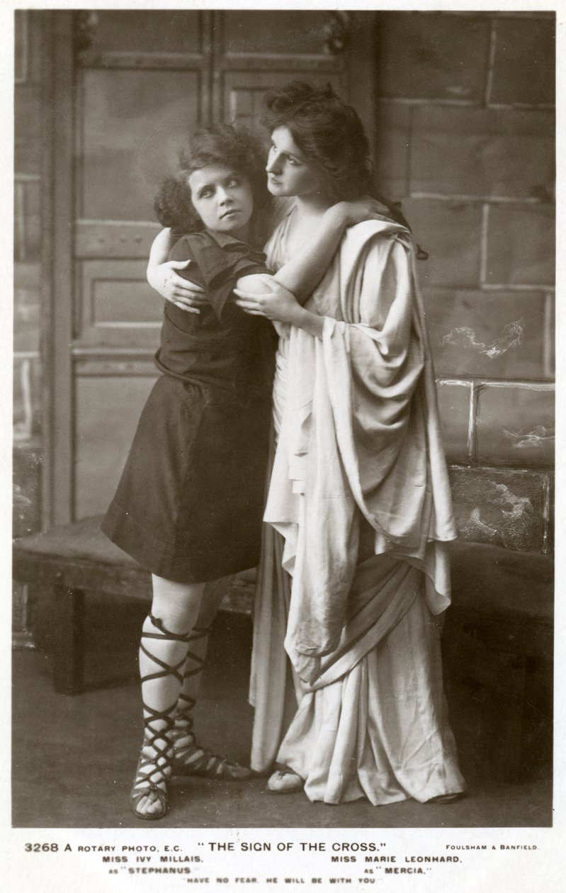 Ivy Millais and Marie Leonhard, Actresses, c1900s by Foulsham and Banfield