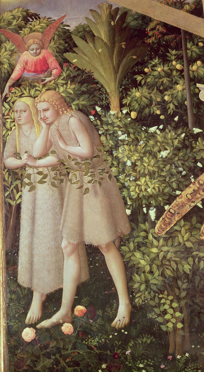 Adam and Eve Expelled from Paradise (detail) by Fra Angelico