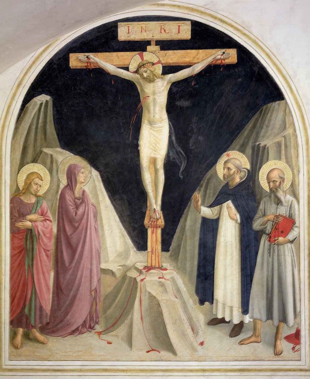 The Crucifixion, with Saints Dominic and Jerome by Fra Angelico